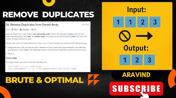 Remove duplicates From Sorted array | 26 LeetCode | remove duplicates Java | DSA Java Telugu