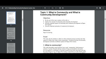 introduction to community development