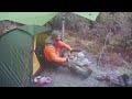 CAMPING in RAIN with TENT and TARP