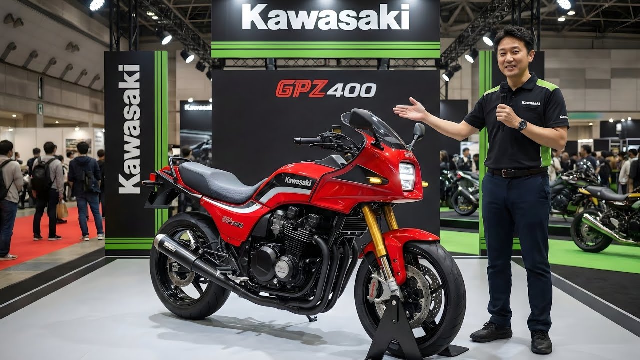 Представлен новый Kawasaki GPZ400R 2026 года!! Кошмар для Honda CB500SF Super Four!!