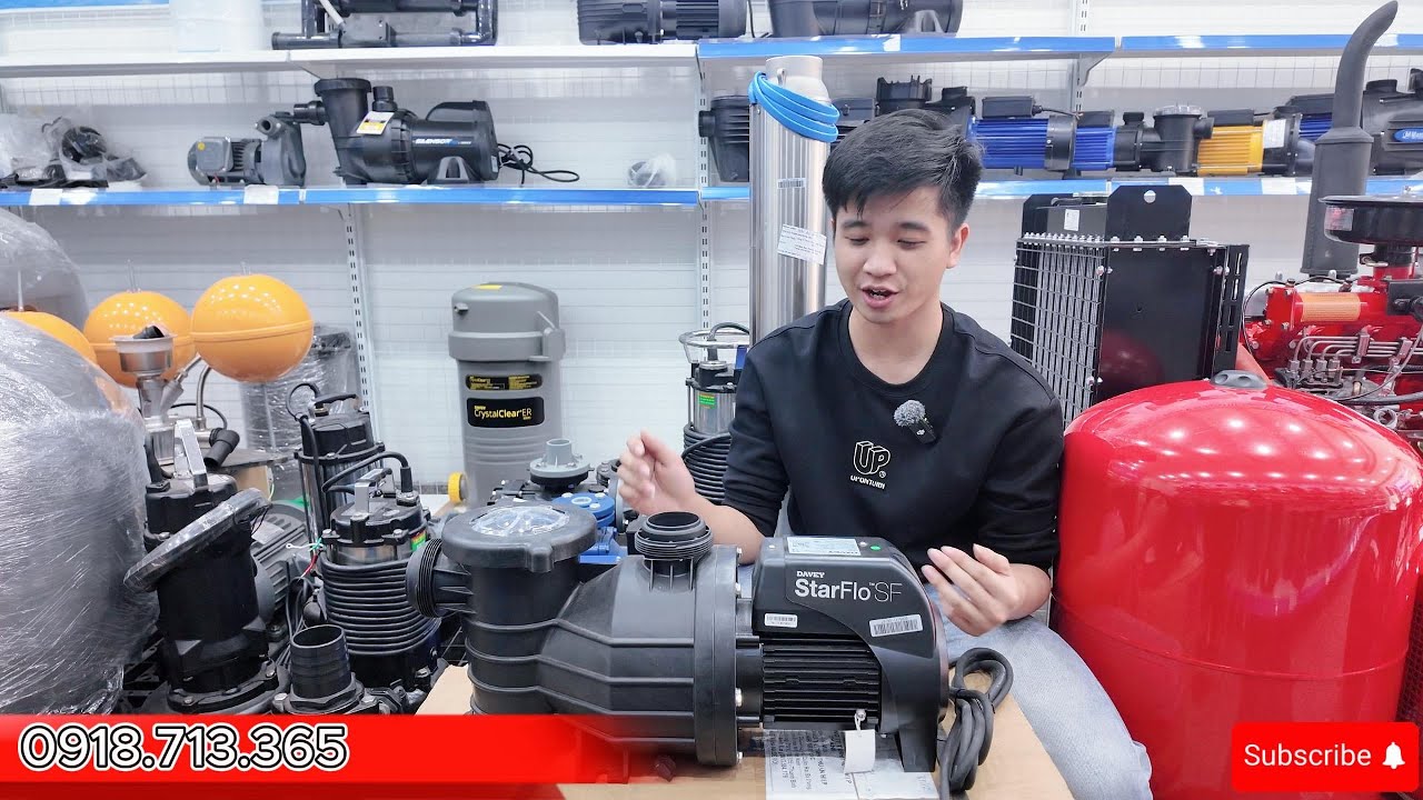 Máy bơm hồ bơi Davey Silensor -  đến từ thương hiệu  Úc,  khả năng vận hành êm ái, tiết kiệm điện.