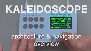 Navigating and using Kaleidoscope to make some noisy sounds (generative groovebox by @vadjuse)