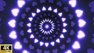 Blue Glowing hearts background loop 4k 💙 Blue aesthetic live wallpaper ✨ Hypnotic TV screensaver
