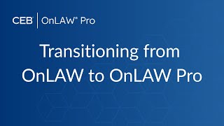 Transitioning from OnLAW to OnLAW Pro