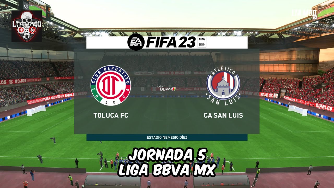 TOLUCA VS ATLÉTICO DE SAN LUIS JORNADA 5 LIGA BBVA MX SIMULACIÓN LTA ...