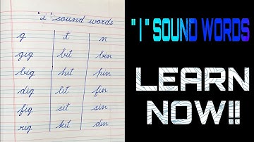 | “  I “ SOUND WORDS IN CURSIVE | IMPROVE YOUR WRITING |