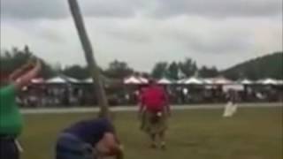 Paul Wins the Caber Toss Title