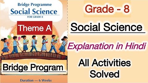 Bridge Program Class 8 Social Science | Theme A | Week 1 | Social Science Bridge Course 2025-26 CBSE