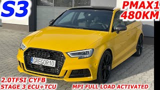 Audi S3 480KM GARRET Power Max 1 STAGE 3 2.0TFSI CYFB + Added MPI +Full Load Injection by GREGOR10