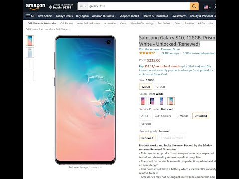 Samsung Galaxy S10, 128GB, Prism White   Unlocked Renewed