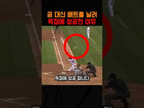 <strong>공</strong> 대신 배트를 날려 득점에 성공  #<strong>야구</strong>
