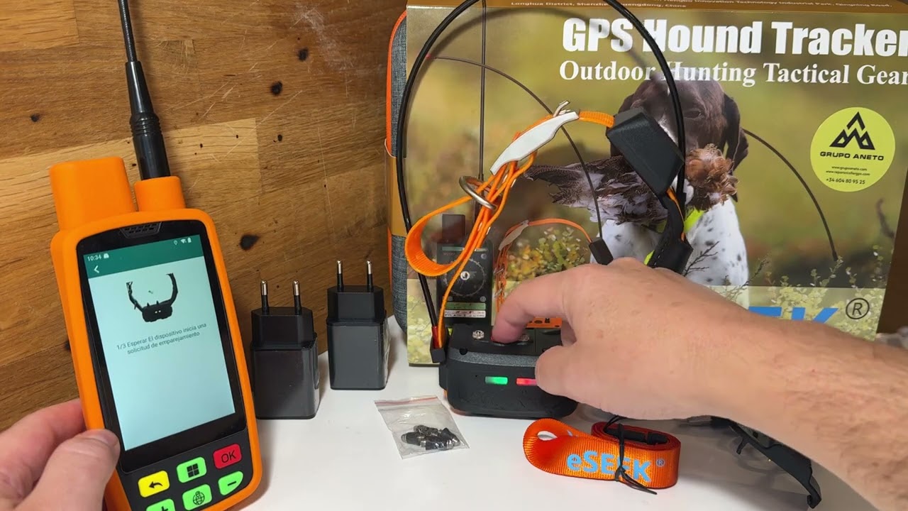 Mando y Collar GPS localizador eSeek para perros de caza