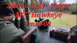 Ammo Test - Ruger M77 Hawkeye 7mm-08 - Hornady, Barnes, Norma
