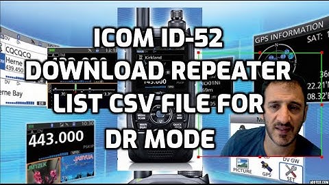 ICOM ID-52-(japan model)Download repeater list (CSV) file