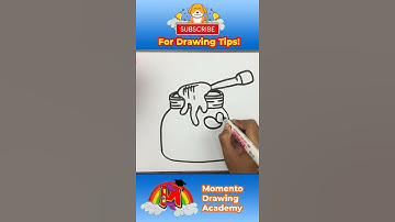 How To Draw Cute Honey Jar Step By Step Beginner Guide #drawing #simpledrawing #DrawingHoney #shorts
