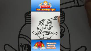 How To Draw Cute Honey Jar Step By Step Beginner Guide #drawing #simpledrawing #DrawingHoney #shorts