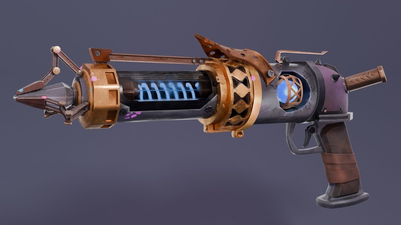 3D model of a gun from Arcane. Fun art - YouTube