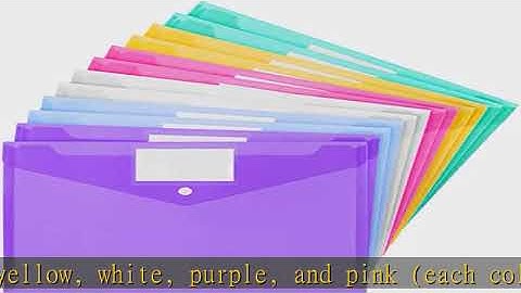 Vobou 12 Pack Plastic Poly Filing Envelopes, Clear Document Folders Letter A4 Size File Envelopes w