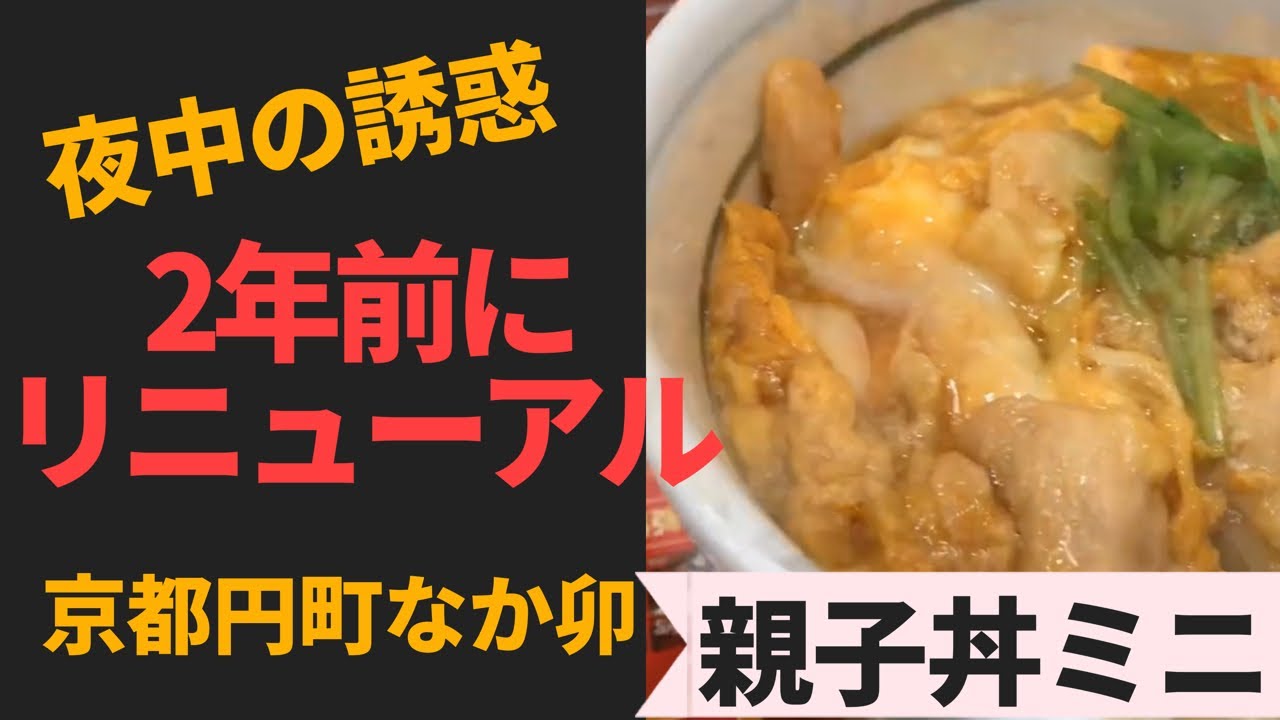 夜中の誘惑 親子丼ミニ なか卯 京都 円町 Youtube