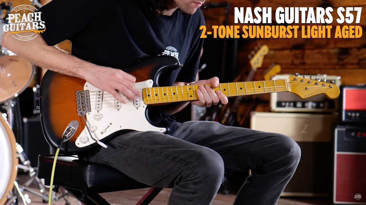 nashguitars ストラトキャスター S57 Nash S57 Guitar, Olympic White, Light Aging | Humbucker Music