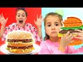 Ruby and bonnie learn healthy food with pop it toys challenge