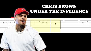 Chris Brown - Under The Influence (Easy SLOW Guitar Tabs Tutorial)