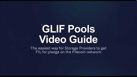 GLIF Pools Teaser Vid