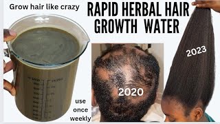 The Most Potent Hair Growth Herbal water 😱Only 4 Ingredients To Grow Hair Like Crazy
