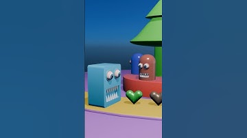 HEART GAME  #cubemonster #blendergameengine #funnycartoon #3danimation #animation #funny