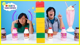 twin telepathy milkshake challenge with ryans mommy vs daddy