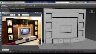 3dsmax Tutorials, Tutorial on Modeling a Stylish LED TV Unit for interiors in 3dsmax ( Part 1)