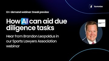 Using AI for due diligence tasks: Webinar sneak preview
