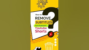How to Delete Subtitles on Published Shorts