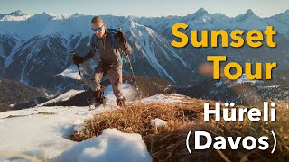 DJI Pocket 2: Sunset Snowshoeing To 'Hüreli' Near DAVOS  SWITZERLAND