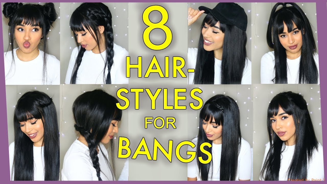 how to cut & style curtain bangs at home - YouTube