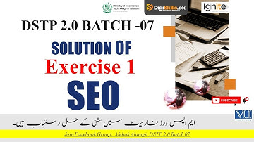 seo exercise 1 batch 7 | dstp 2.0 batch 07 seo exercise 1 solution