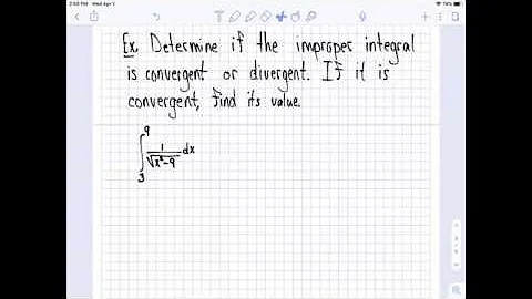 Improper Integrals: Example 3 (Type 2)
