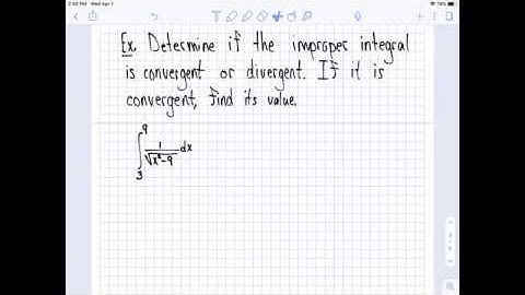 Improper Integrals: Example 3 (Type 2)