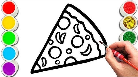 A CUTE PIZZA SLICE || How To Draw A PIZZA SLICE || Creative Corner