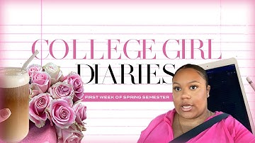 COLLEGE GIRL DIARIES | FIRST WEEK OF SPRING SEMESTER + NEW MAJOR + BEING PRODUCTIVE + STUDY VLOG