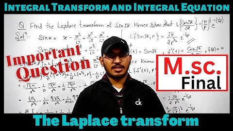 Laplace Transform | important Question | 100% important | integral transform method #msc