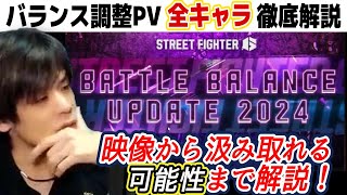 【スト6、SF6】バランス調整PV全キャラ徹底解説！