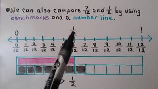 4th Grade Math 6.6, Compare Fractions Using Benchmarks