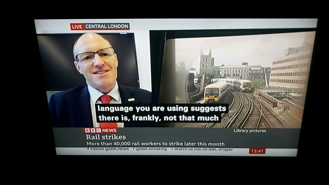 BBC News talk live to Tim Shoveller of Network Rail on Rail Strike that ...