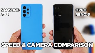 Samsung A52 vs OPPO Reno 5 SPEED TEST & CAMERA Comparison | Zeibiz