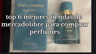Top 6 tiendas de mercadolibre para comprar perfumes