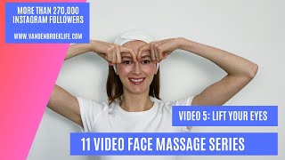 Видео с массажем лица под руководством: поднимите глаза