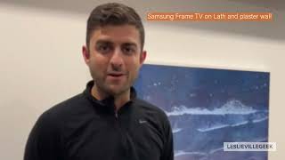 Samsung Frame TV mounted on lath and plaster wall | mount tv on plaster wall