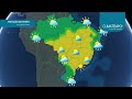 Veja a previsão do tempo para todo o país nesta segunda-feira (08/06)