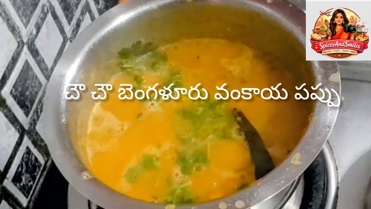 చౌ చౌ బెంగళూరు వంకాయ పప్పు | #chow chow Dal | # SpicesAndSmiles 